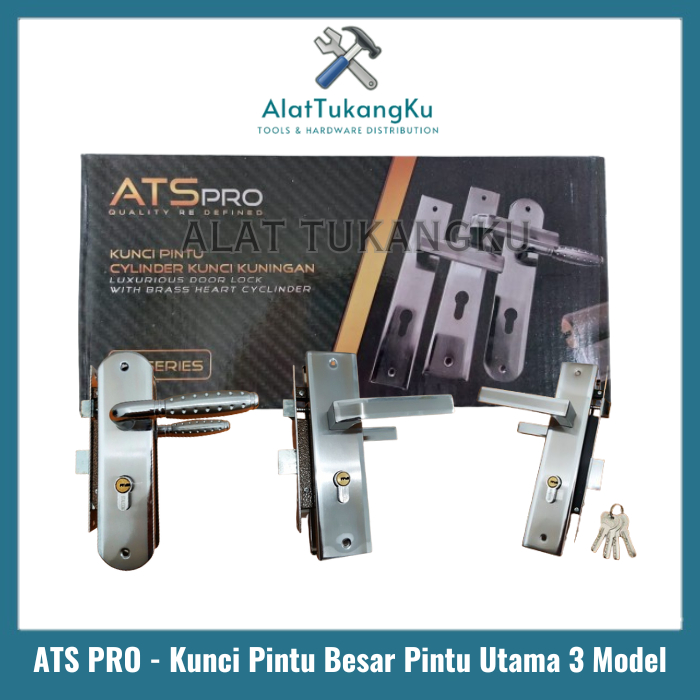 ATS Gagang Pintu Kunci Pintu Besar Pintu Utama 25cm Silinder Premium Gagang Rumah Stainless Handle 1