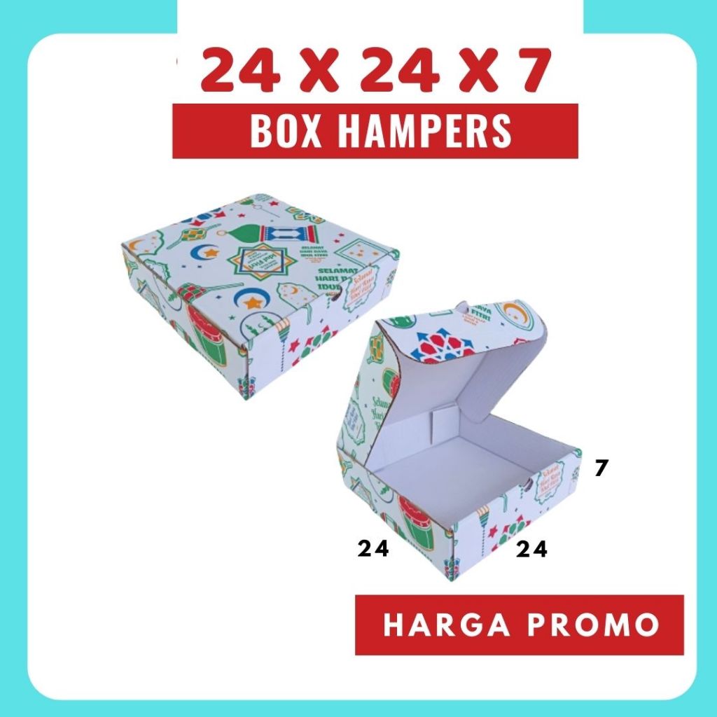 

Kardus Hampers 24x24x7 DC LD Box Ied Mubarok Dus Lebaran Hampers Packing Kotak Kemasan Karton