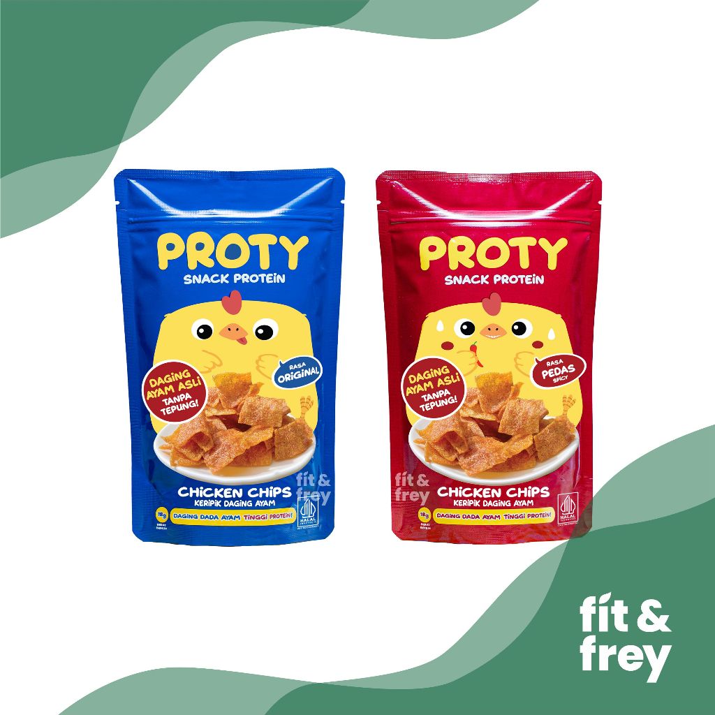 

PROTY Chicken Chips 18g - Keripik Daging Ayam Krispi - Snack Cemilan Protein Sehat