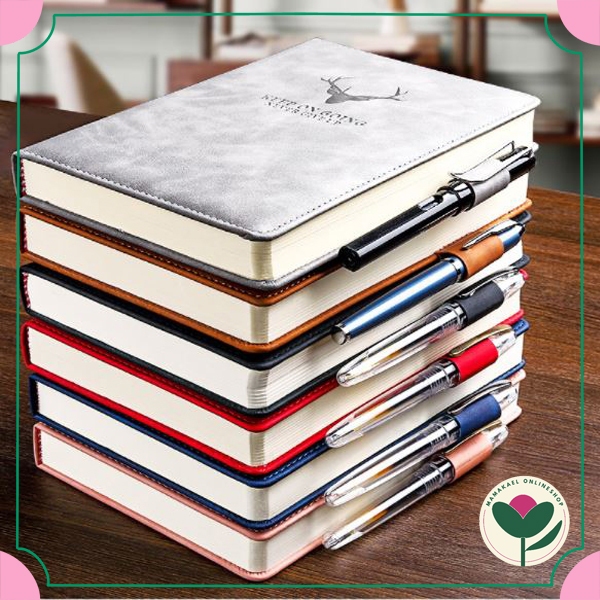 

Notebook keep going on leather buku tulis catatan planner model classic simple polos isi tebal MK1202