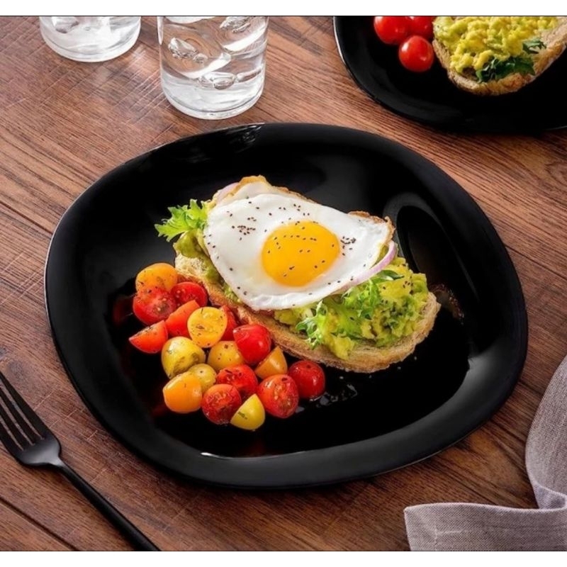 Luminarc Carine Plate 21cm Black/Soup Plate/Piring Soup/Piring