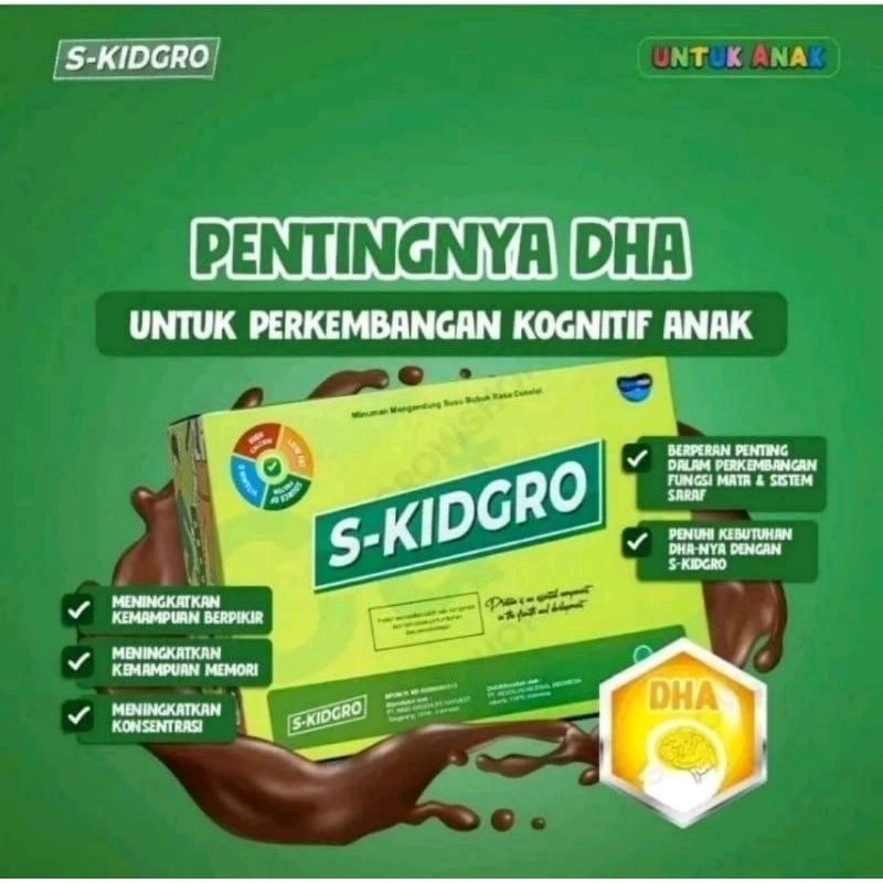 

S-KIDGRO Susu Peninggi Badan Anak Terbaik Tinggi Kalsium Original