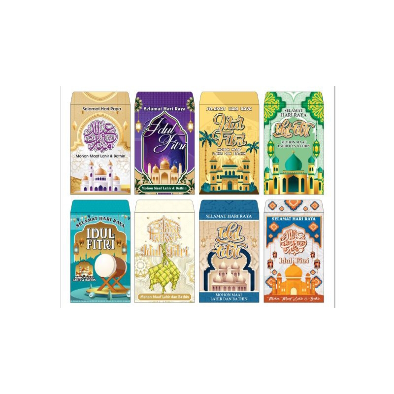 

amplop lebaran motif masjid isi 10 pcs/1 pak uk 7x12