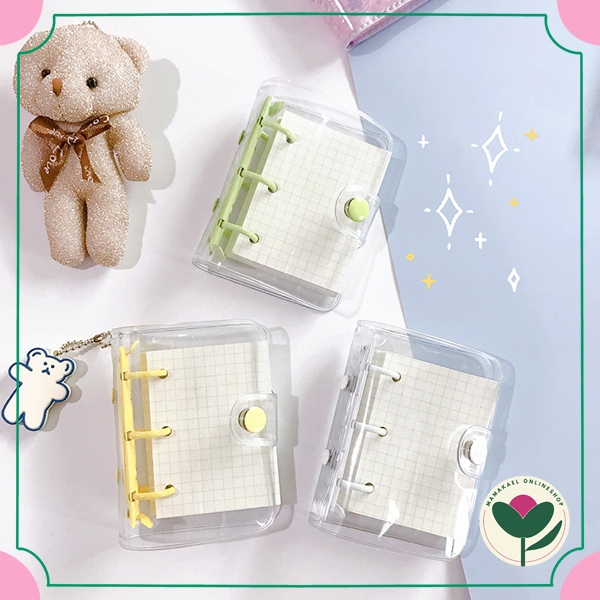 Binder mini polos 3 ring termasuk isi kertas refill 80 lembar aesthetic lucu cute journaling DIY buj