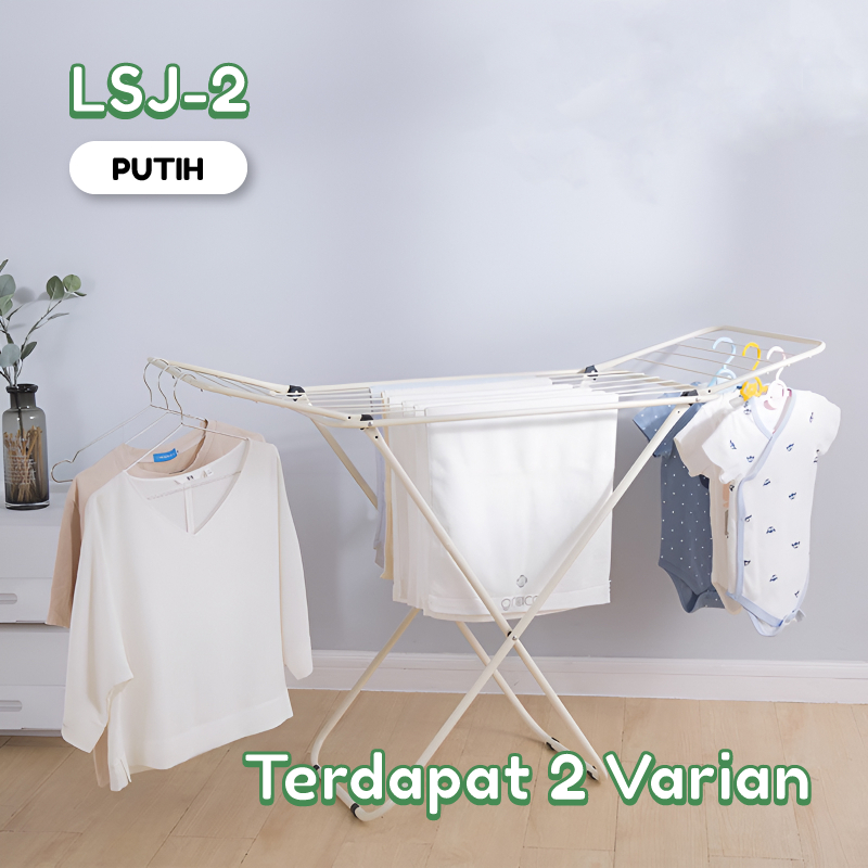 Jemuran Handuk Baju Lipat Hemat Tempat Towel Rack Minimalis Jemuran Lipat