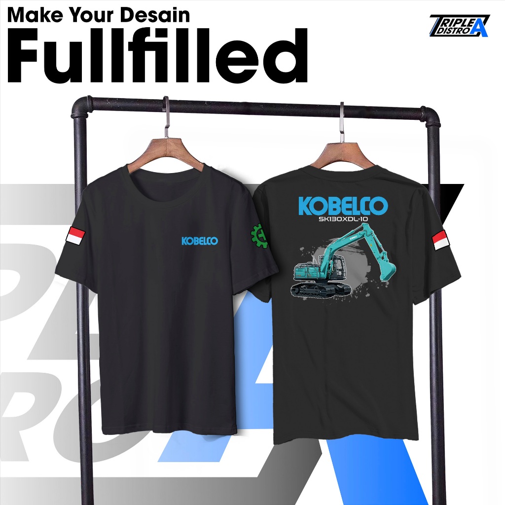 Kaos Kobelco Excavator SK130XDL-10 Operator Excavator Kobelco Keren by Triple A Distro