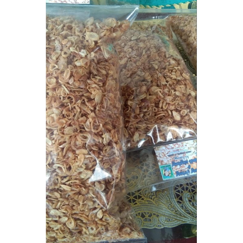 

BAWANG MERAH GORENG PROBOLINGGOO GRADE B (sedikit tepung) KEMASAN yang 500gram HOME INDUSTRI ASSYIFA BAROKAH PROBOLINGGO JATIM