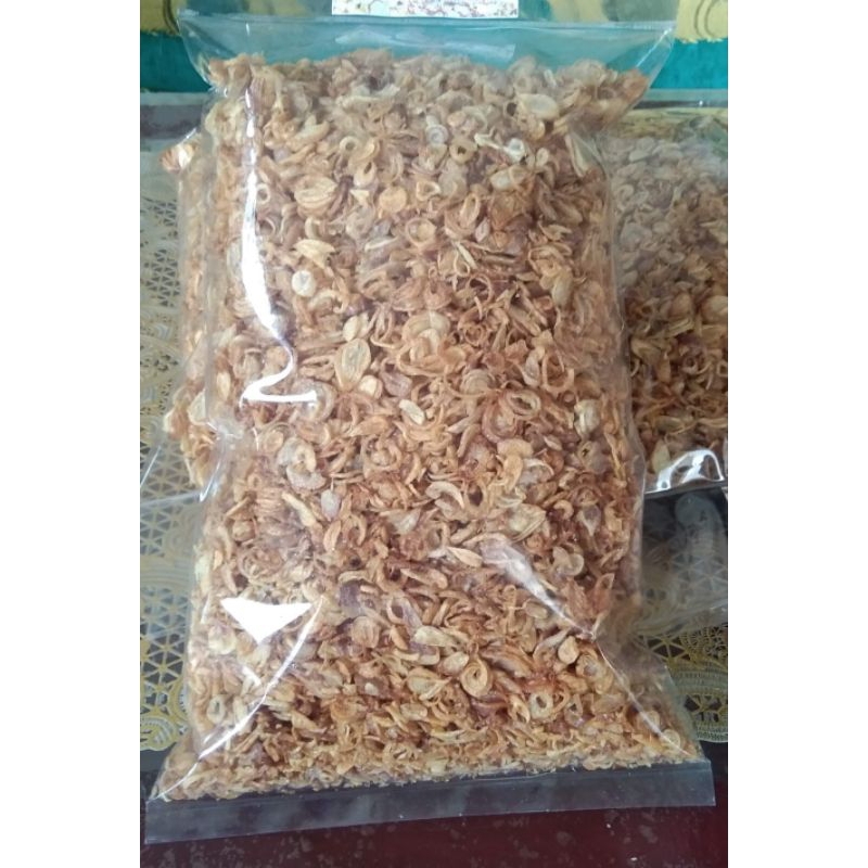 

BAWANG GORENG PROBOLINGGO GRADE B (sedikit tepung) KEMASAN 250gram HOME INDUSTRI ASSYIFA BAROKAH PROBOLINGGO JATIM
