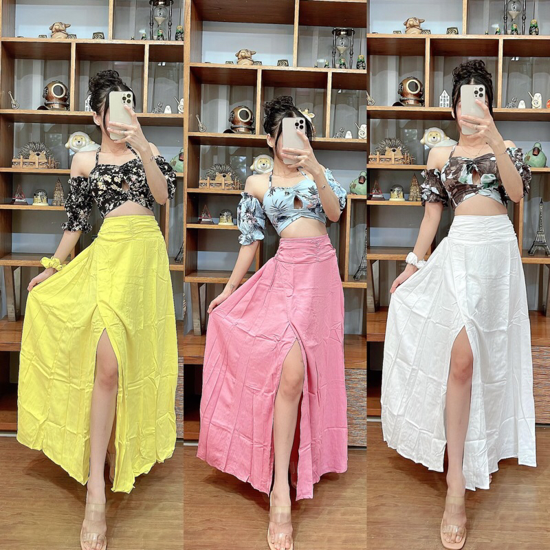 Tantanshop88-Naomi set|Setelan Pantai|Setelan Rok Wanita|Setelan pesta|Korean style |Setelan kondang