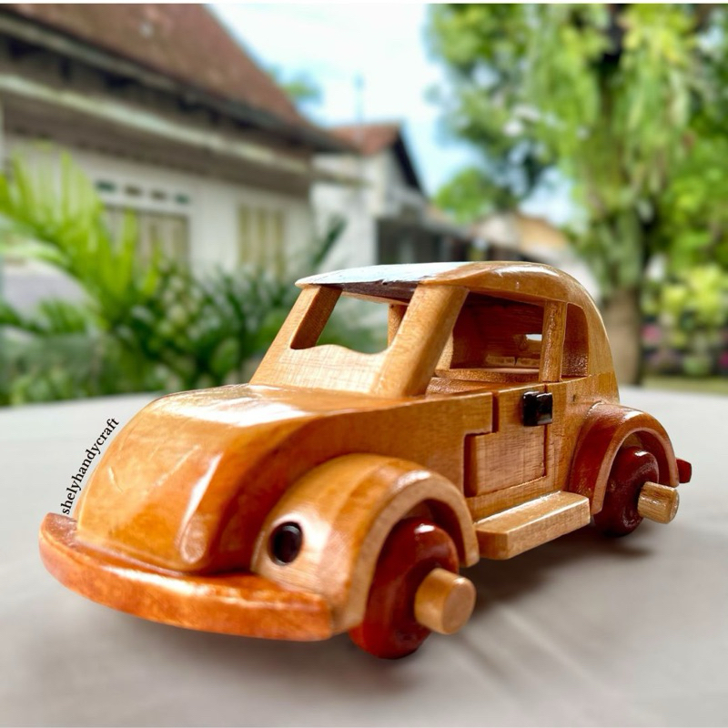 Miniatur Mobil VW Kodok Kayu
