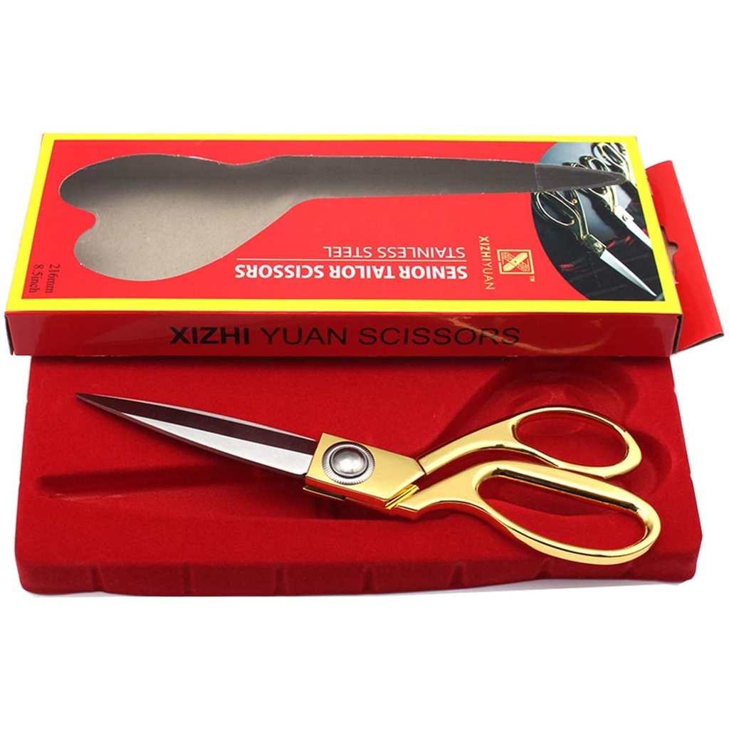 

Gunting Kain / Bahan Luxury QIUDISI Gagang Emas 10,5 Inch Gunting Bahan Kain / Gunting Potong Bahan Kain /Tailor Scissors Textile Scissors