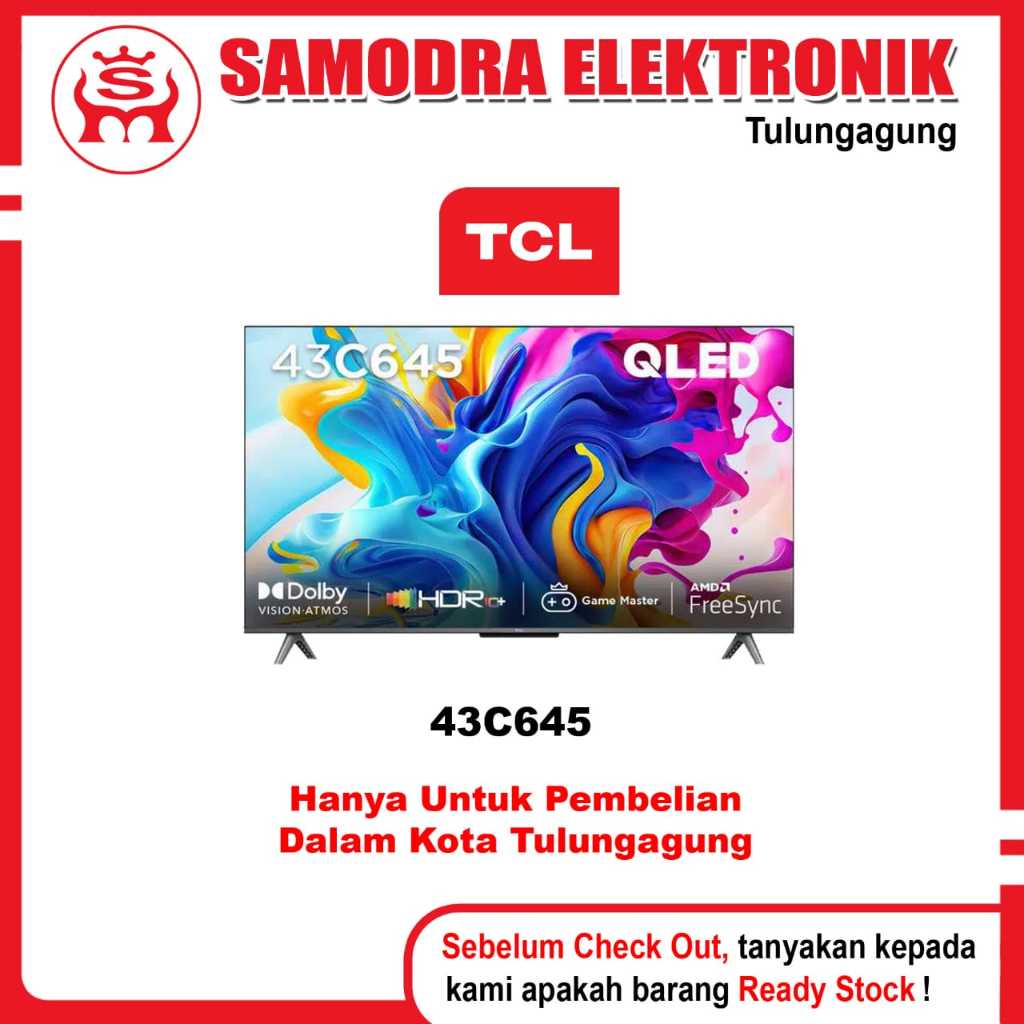 LED TCL 43C645 | LED Tv 43 Inch TCL | 4K QLED Google TV