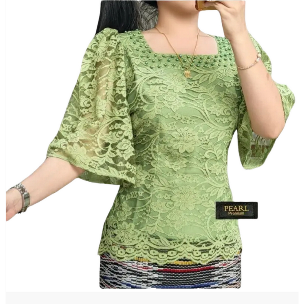 Atasan Blouse brokat pesta