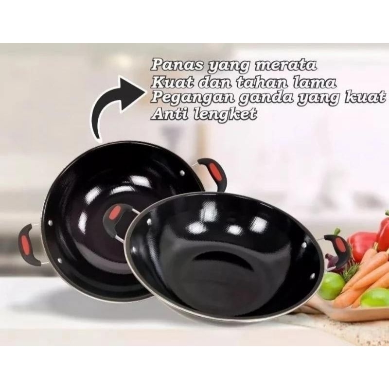 Wajan Gagang enamel