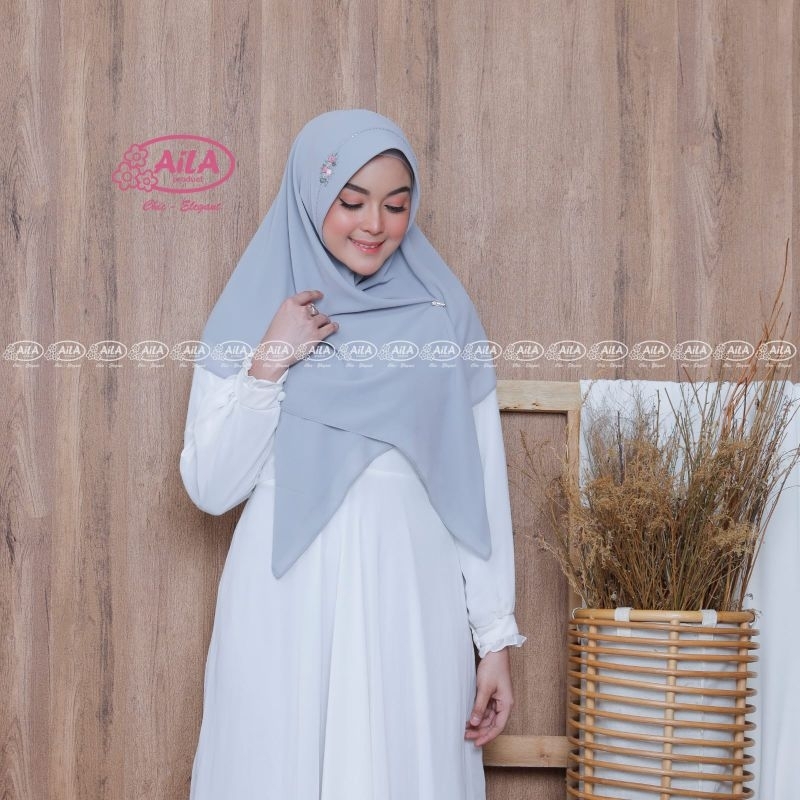 jilbab segi empat instan Rhea aila product