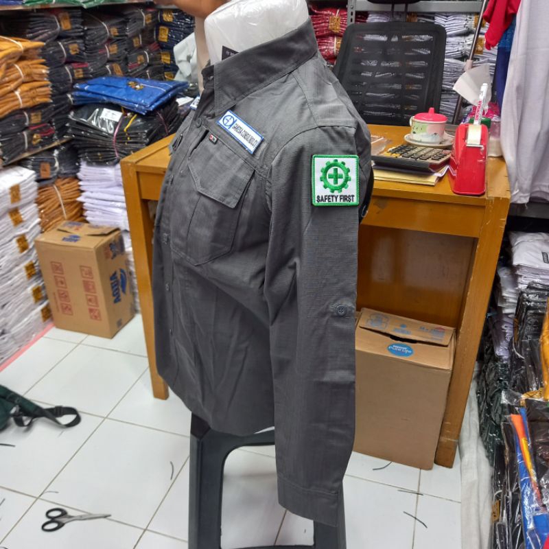 Kemeja taktikal custome bordir / seragam kemeja taktikal full bordir