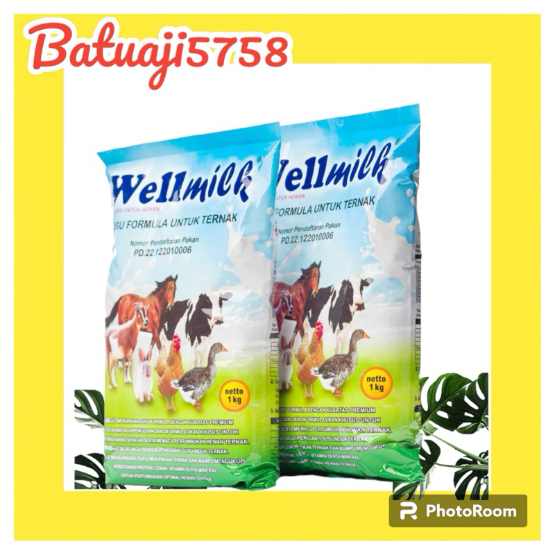 Wellmilk Susu Hewan Pengganti Induk ternak 1 Kg