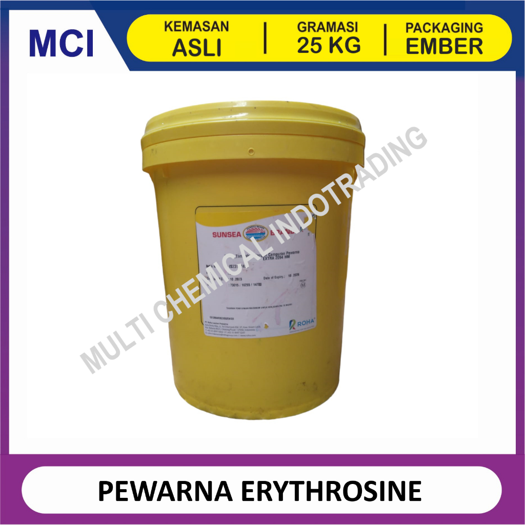 

PEWARNA MAKANAN FOOD GRADE PINK ERYTHROSINE - 1 PAIL 25 KG