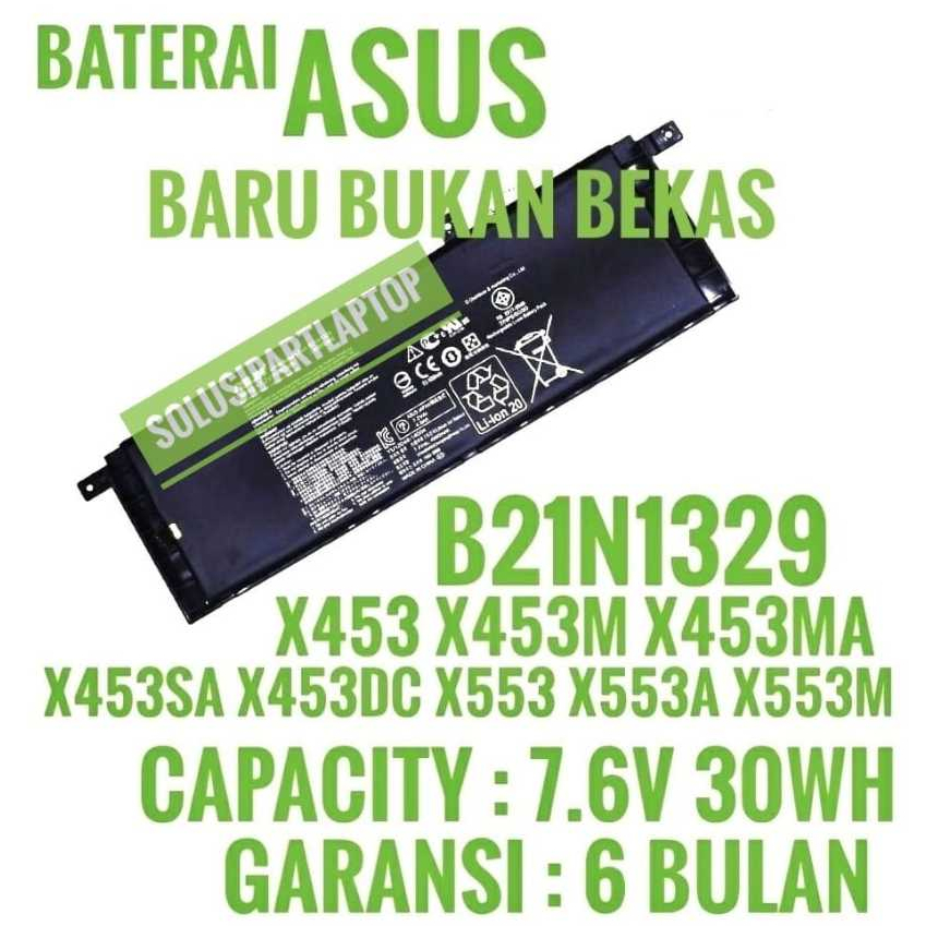 Baterai Laptop ASUS X453, X453M, X453MA, X453S, X453SA, B21N1329