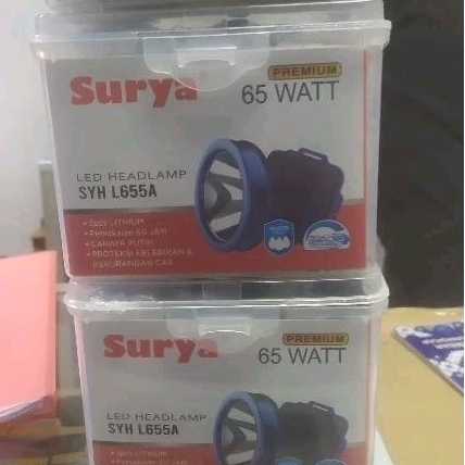 Surya SYH L655A L 655A Senter Kepala LED / Headlamp Rechargeable
