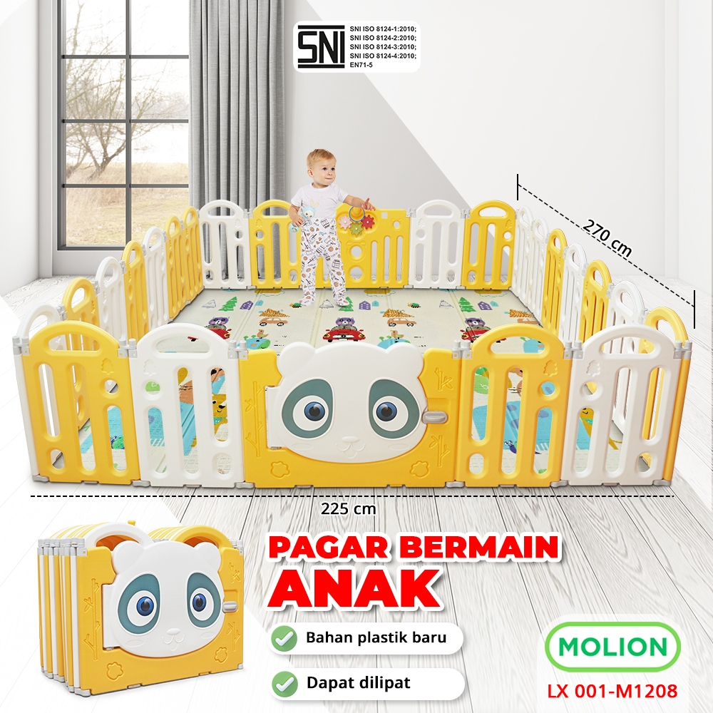 MOLION Pagar Anak Pagar Bayi Set Baby Fence ProsotanPlaypen Pagar Kolam Mandi Anak Playpen Kuda Kuda