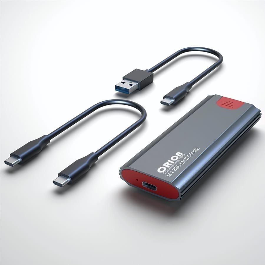 CASE ENCLOSURE SSD NVME ORION USB 3.0 TO TYPE C, TYPE C TO TYPE C