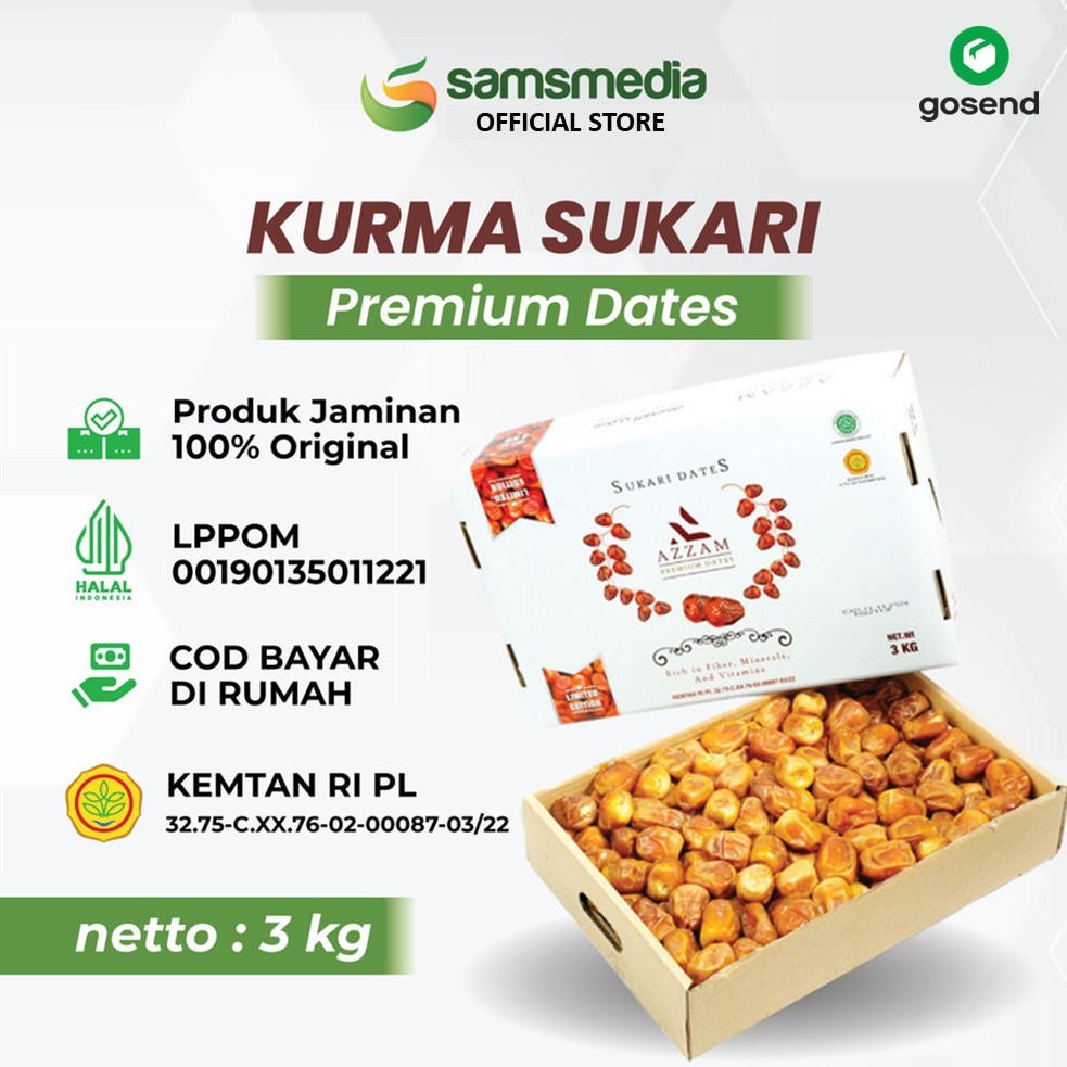 

Kurma Sukari 3kg Azzam Sukkari Amira 3kg Sukari Al qosim Sukkary Amira Kurma Raja Kualitas Premium