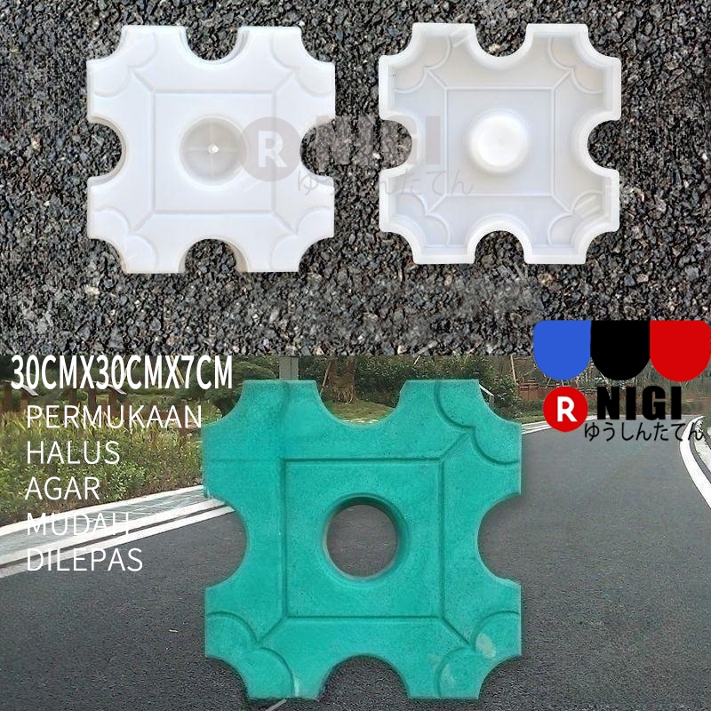 NIGI Cetakan Paving Block/Batu Bata Aneka Bentuk Bahan Plastik