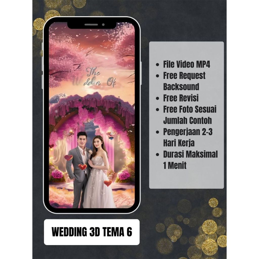 Undangan Video Pernikahan 3D Tema 6