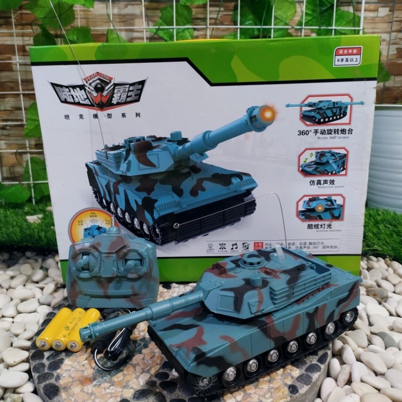 mainan rc tank leopard anak edukatif - Remote kontrol tank murah - RC tank leopard anak