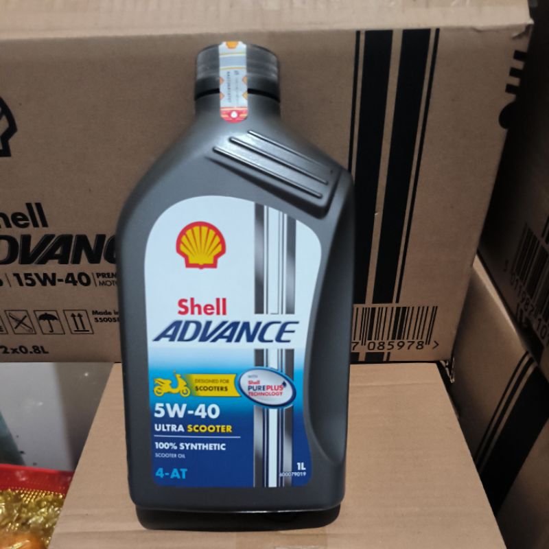 OLI SHELL ADVANCE ULTRA SCOOTER 5W-40 1L API SN JASO MB OLI MATIC VESPA FULLY SYNTHETIC ORIGINAL SHE
