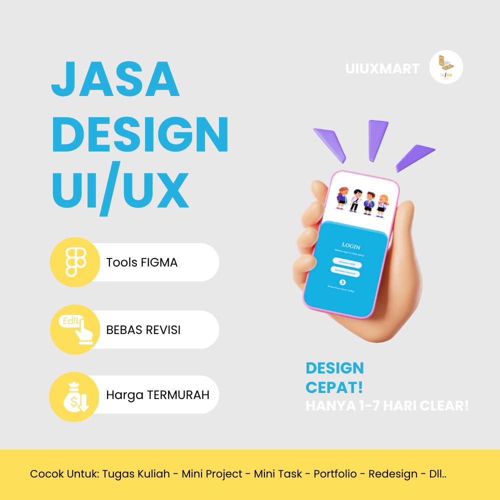 Jasa Desain UI/UX dengan Figma - Mobile &amp; Desktop | Gratis Revisi