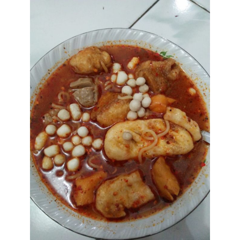 

baso aci isi ayam suwir/baso aci isi tulang rangu