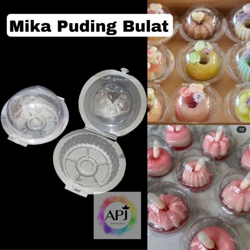 Mika Pudding Bulat / Mika Bolu Setengah Bola / Mika Bulat Mini /  Mika Puding & Bolu Setengah Bulat