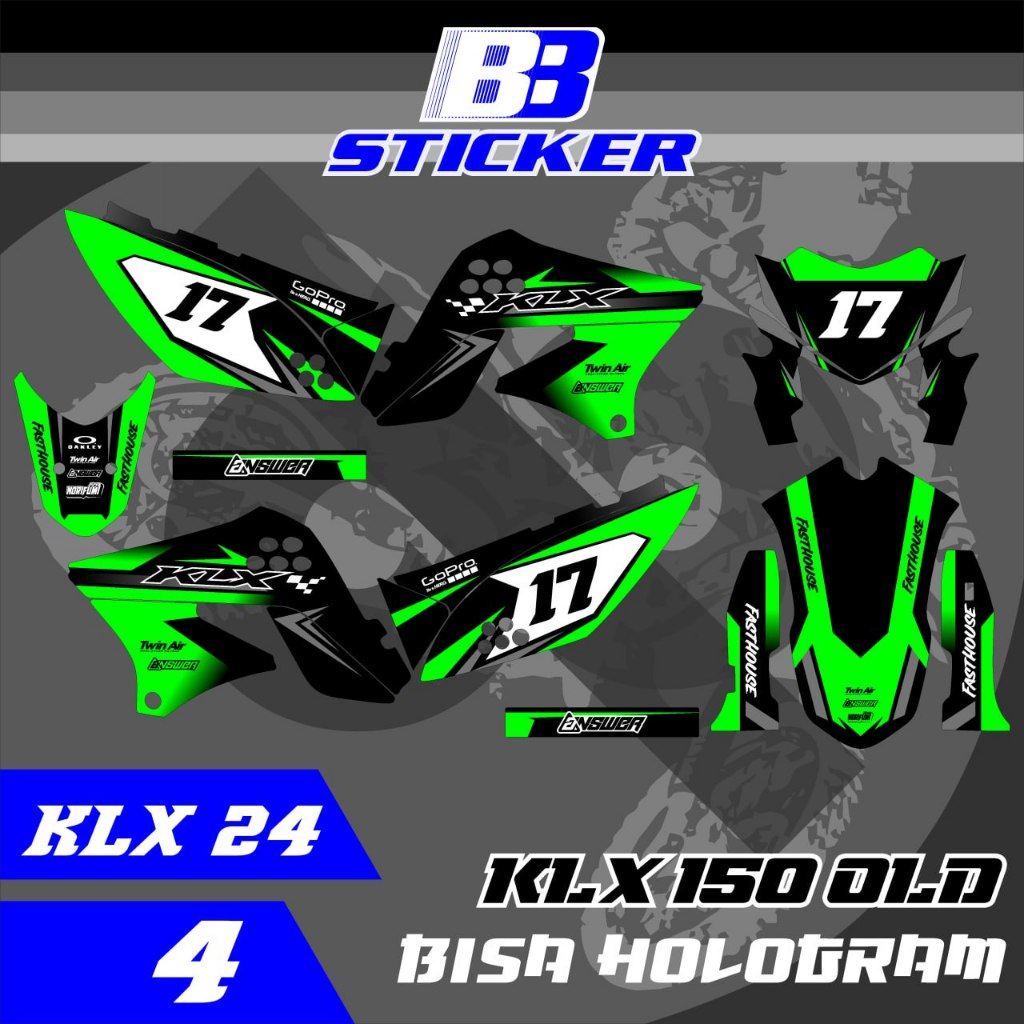 Striping KLX Lama Stiker KLX Lama KLX 150 SPAKBOR BELAKANG PENDEK  Klx 24