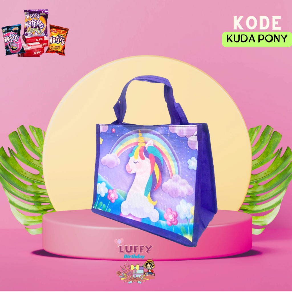 

TAS ULTAH MURAH TERLARIS/ TAS ULANG TAHUN / TAS READY STOK GOODIE BAG BINGKISAN SOUVENIR ANAK LANDSCAPE 20X25X13