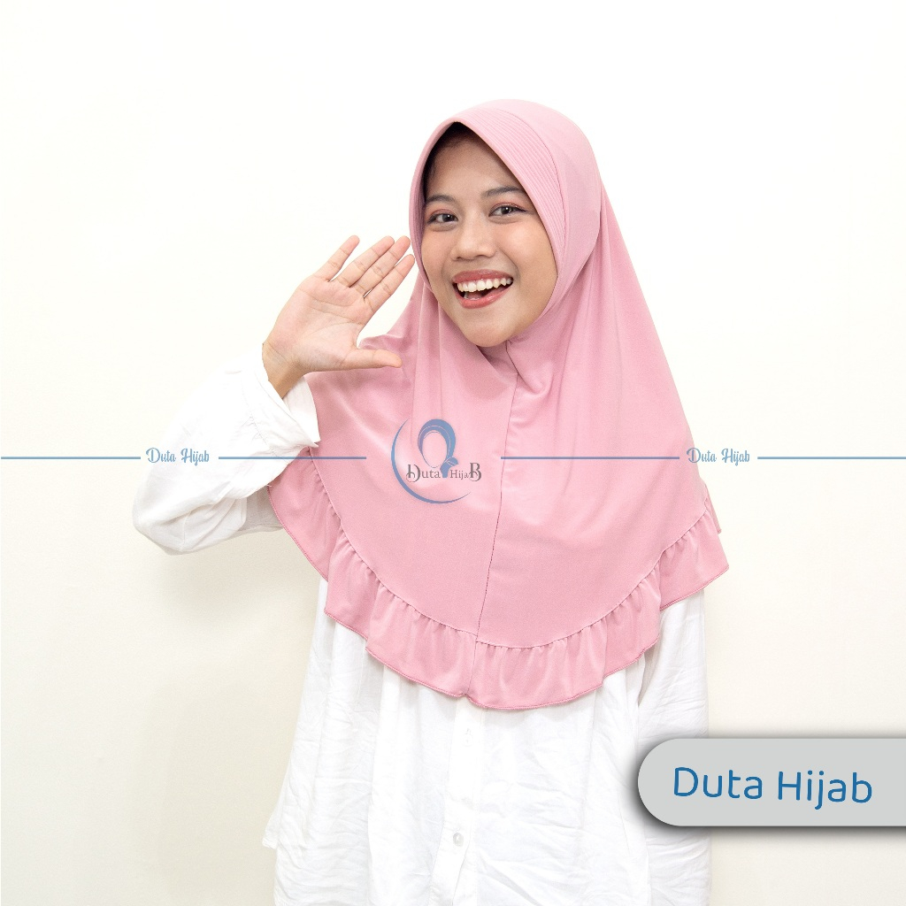 Jilbab Instan Rempel Pet Antem Jersey Spandek Premium Ukuran M