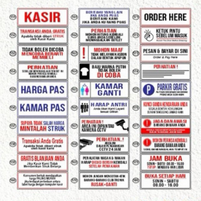 

Sign Akrilik Open Kamar Pas Custom