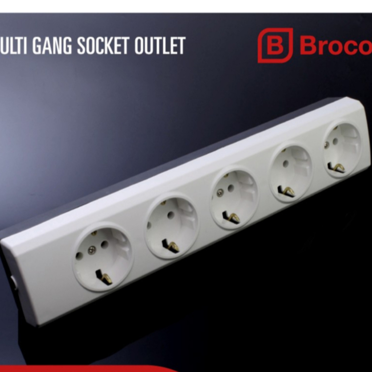 STOP KONTAK BROCO 5 LUBANG / TERMINAL / COLOKAN LISTRIK BROCO