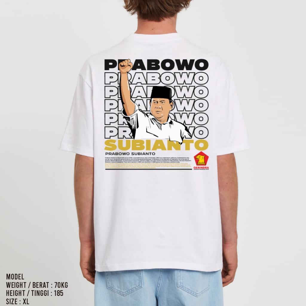 Kaos T Shirt CUSTOM RELAWAN SAHABAT KONCO PRABOWO SUBIANTO Seri CAPRES RI 2024
