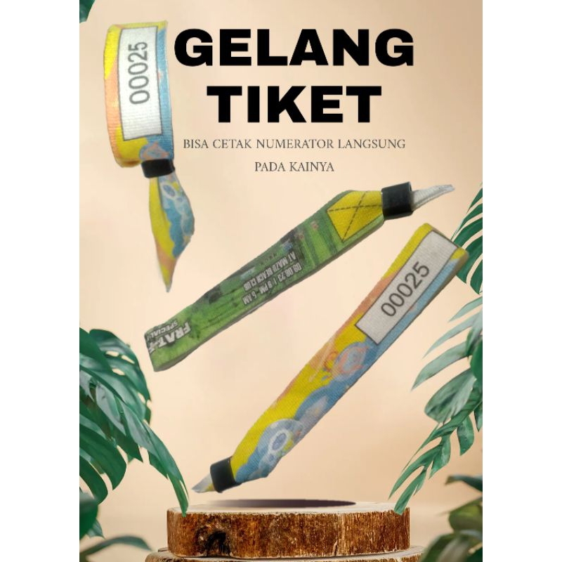 CETAK GELANG TIKET KATUN NUMERATOR LANGSUNG DI KAINYA