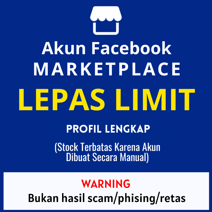 Akun Facebook Marketplace Lepas Limit / FB MP