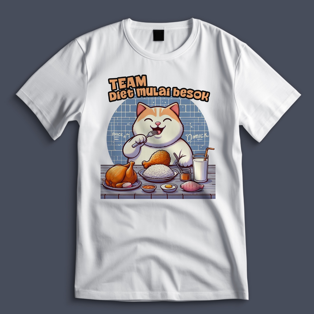 Kaos Kucing lucu /  kaos Wanita