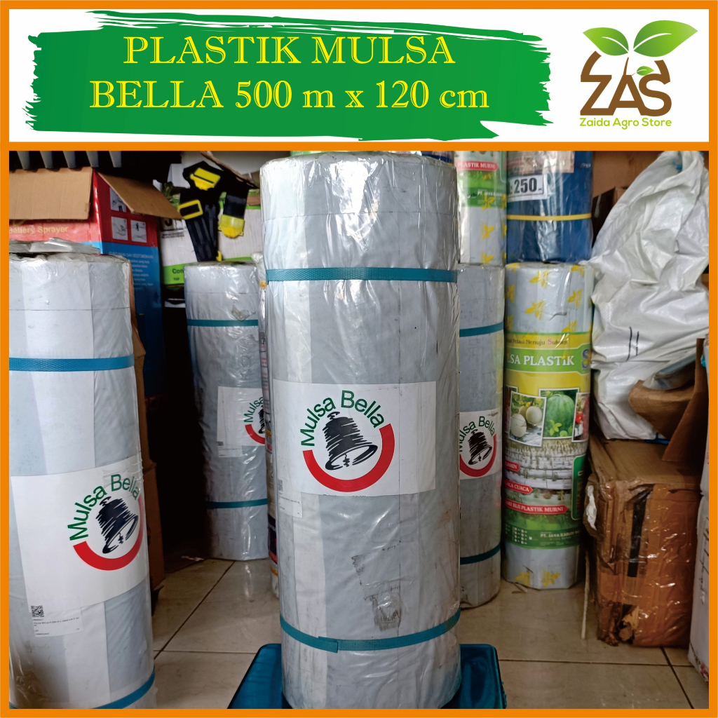 PLASTIK MULSA HITAM PERAK PERTANIAN - BELLA BY CBA 500M