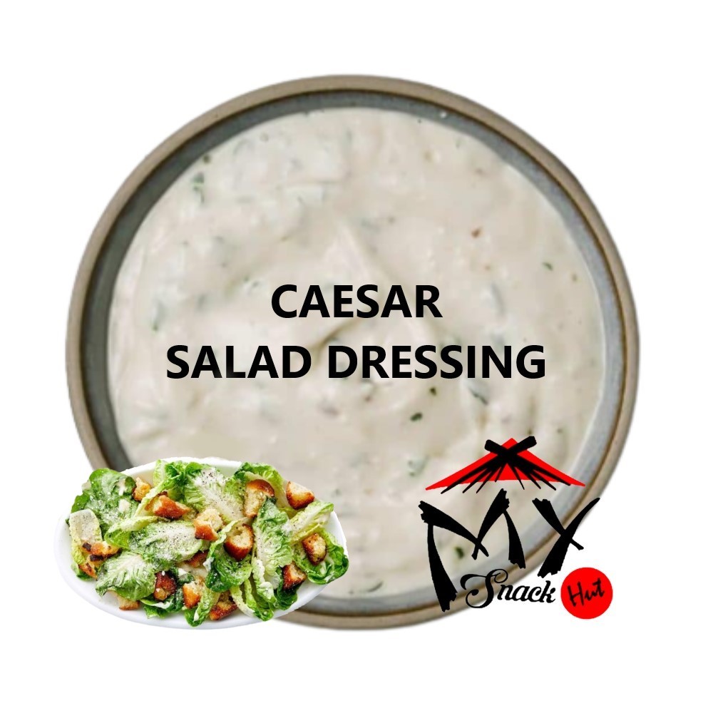 

CAESAR SALAD DRESSING - SAUS SAOS SAYUR AYAM BACON DIPPING TOPPING ASIN WHITE PUTIH SAUCE HALAL