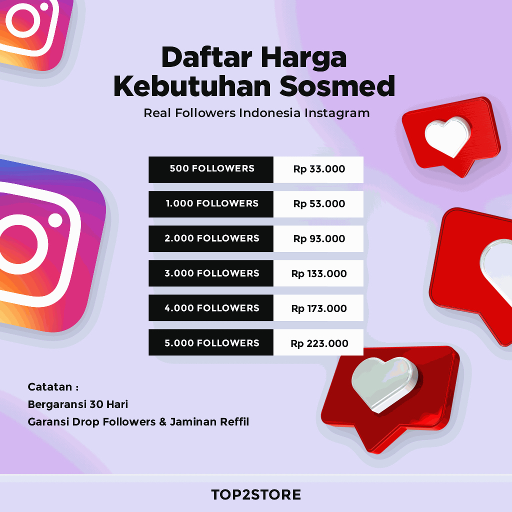 

(Promo) Followers indonesia Aktif Permanen Real
