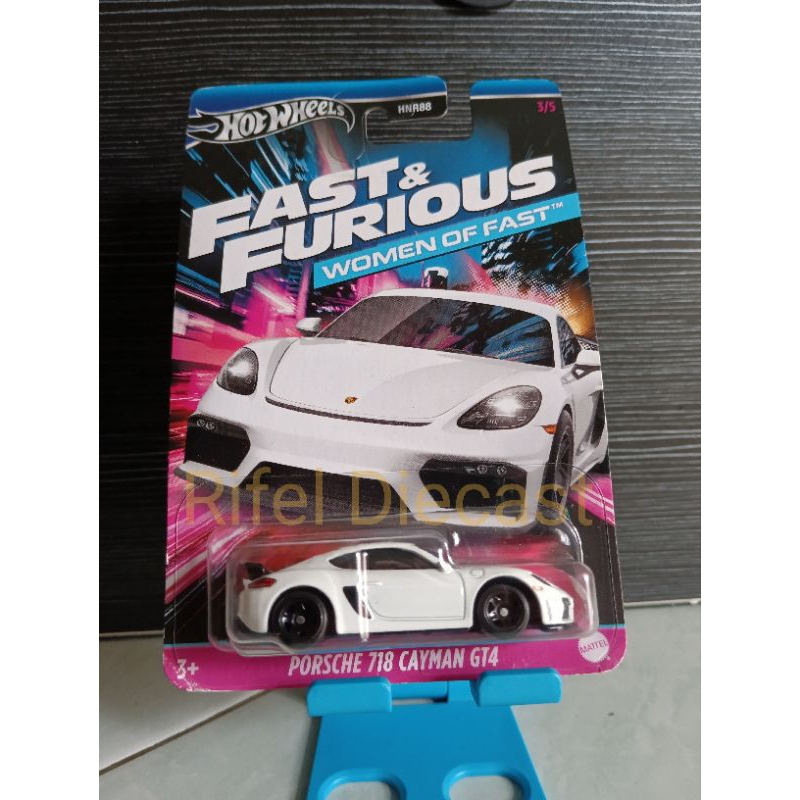Hot Wheels FF Woman of Fast Porsche 718 Cayman Gt4Skala 1 : 64