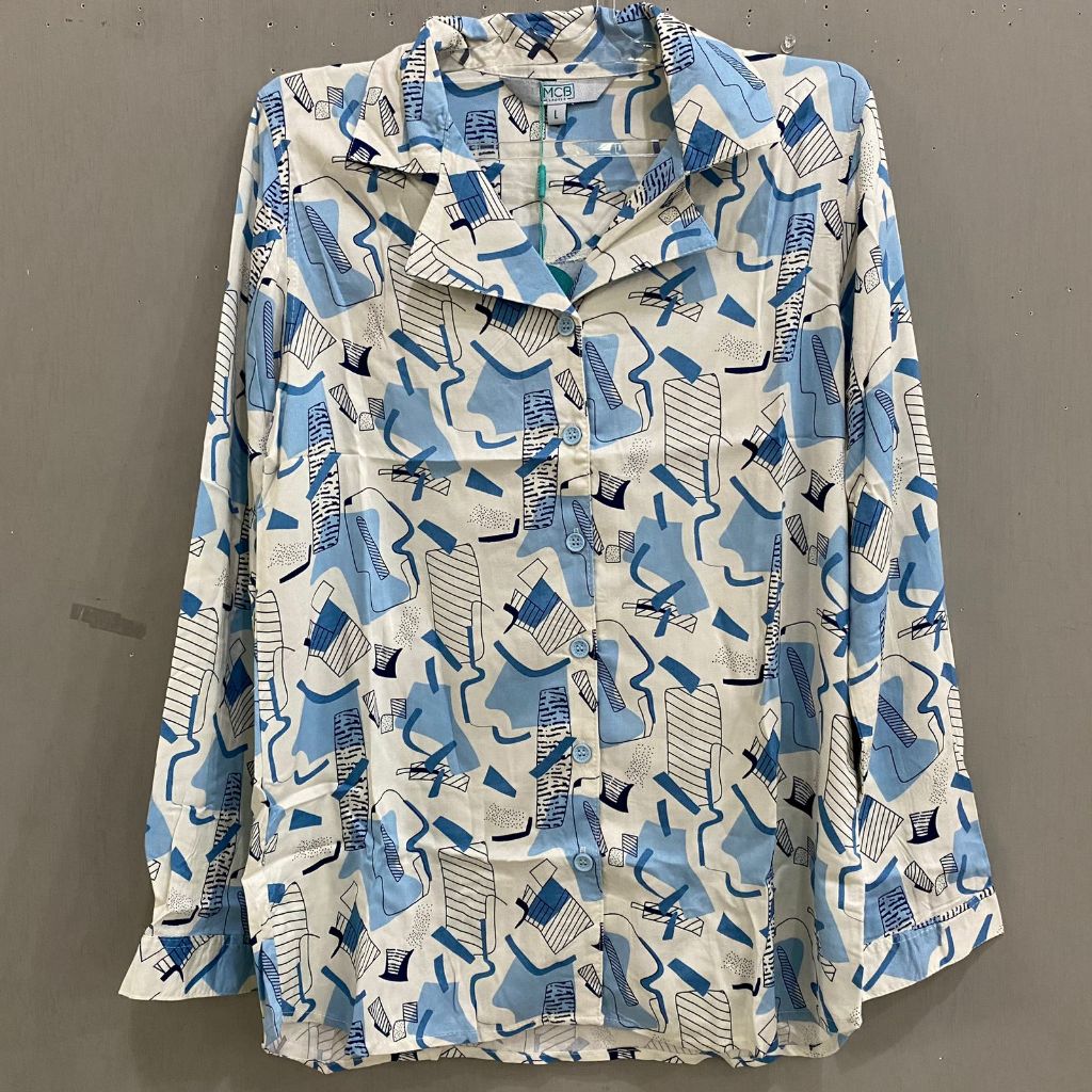 BLUS/BLOUSE WANITA MCB LADIES MOTIF ABSTRAK LENGAN PANJANG 5501013