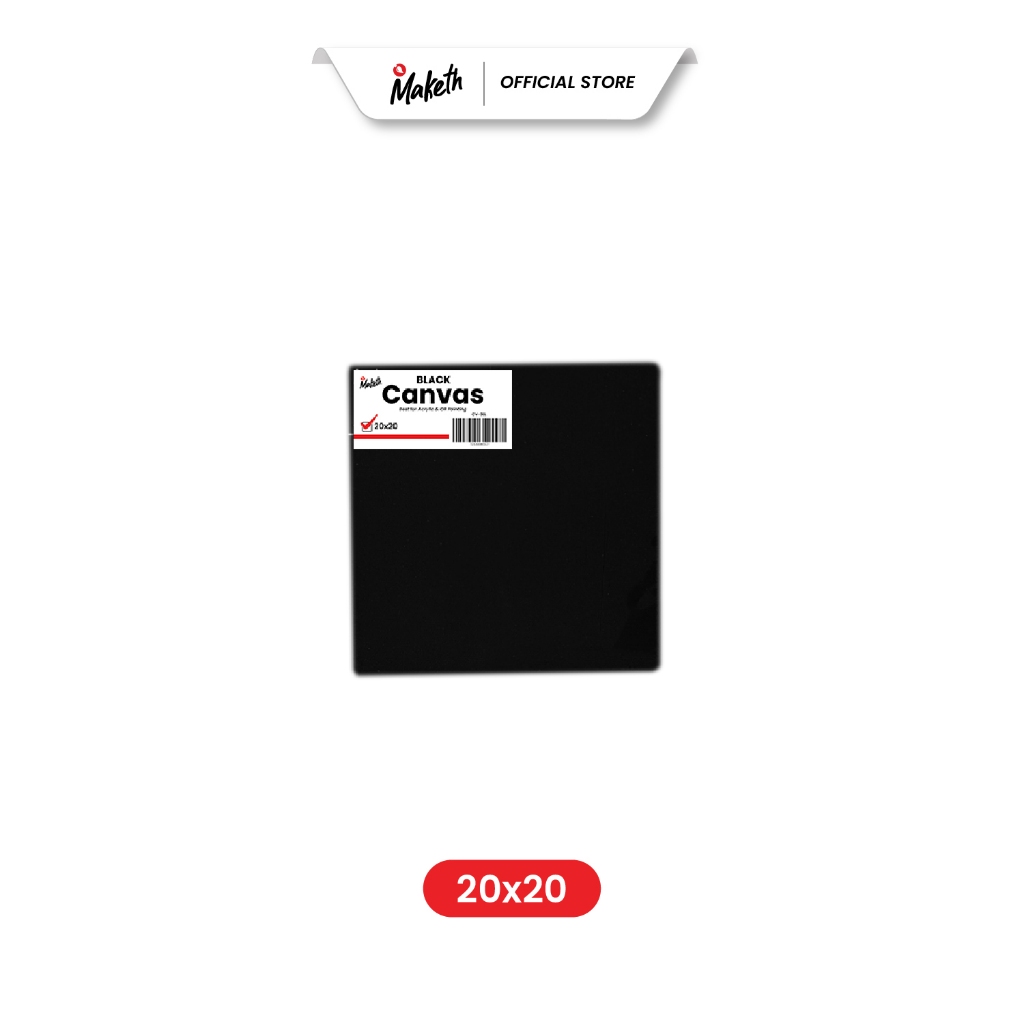 

Maketh Kanvas Lukis Hitam 20 x 20 Cm Black Canvas CV-3BL Sudah GESSO