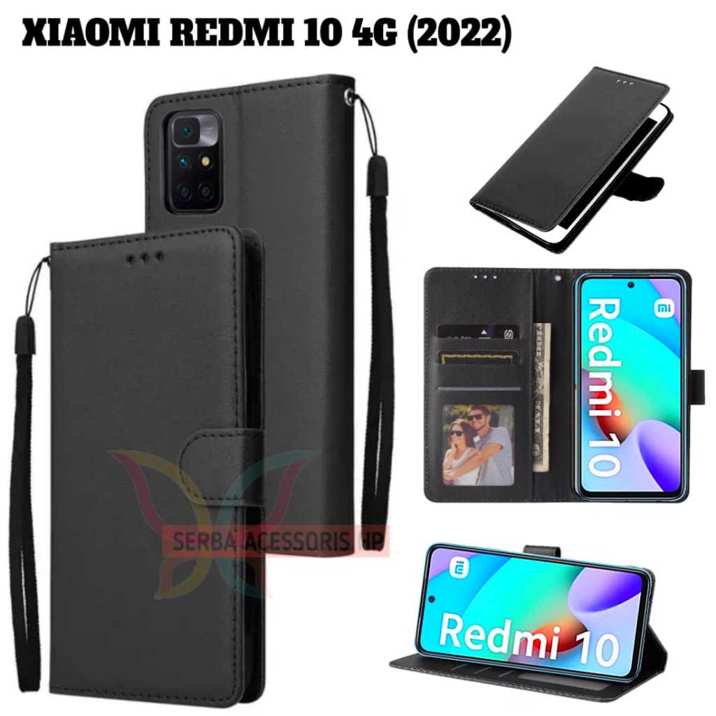 Case dompet XIAOMI REDMI 10 4G 2022 flip dompet mewah sampul slot kartu